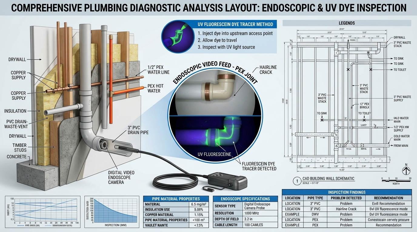 Werkstoffanalyse und endoskopische Leckortung Diagramm